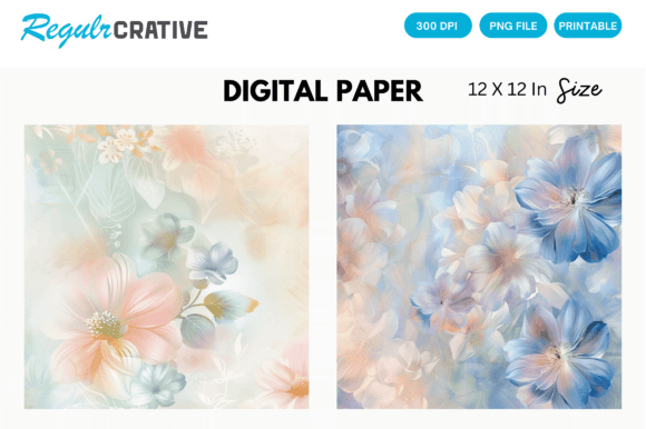 Download Soft Pastel Floral Digital Paper - Premium Resources