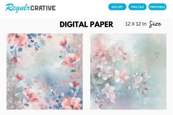 Download Soft Pastel Floral Digital Paper - Premium Resources