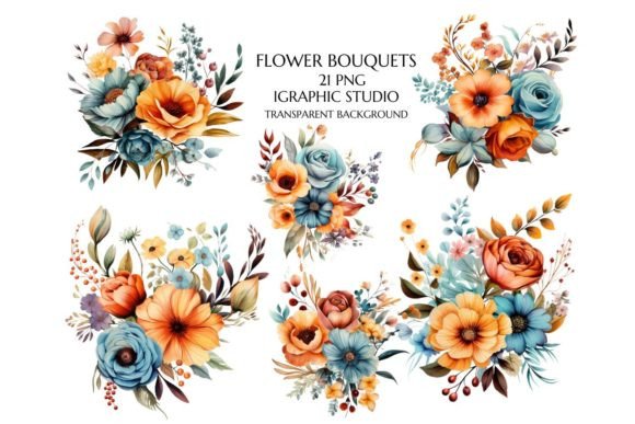 Download Watercolor Flower Clipart, Bouquet Png - Bouquet Collection