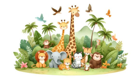 Download Cute Jungle Animals - Jungle Collection
