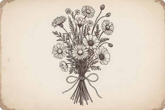 Download Retro Bouquet Clipart Design - Bouquet Collection