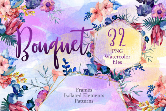Download Watercolor Flower Bouquet - Bouquet Collection