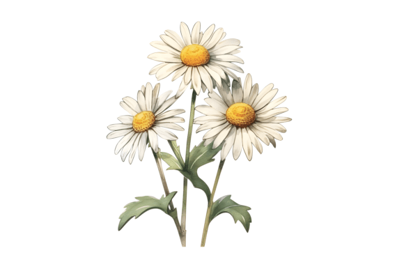 Download Watercolor Daisy Bouquet Sublimation - Bouquet Collection