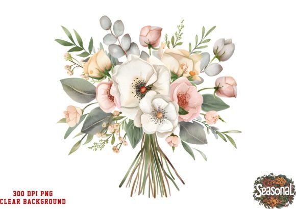 Download Watercolor Wedding Flower Bouquet PNG - Bouquet Collection