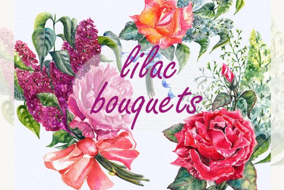 Download Floral Bouquet Clipart, Lilac Clipart - Bouquet Collection