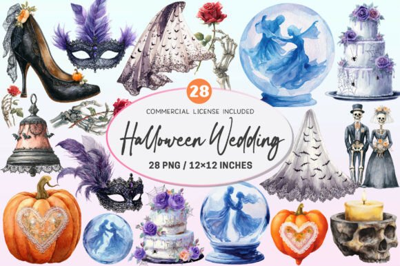 Download Halloween Wedding Invitation Clipart. - Invitation clipart Collection