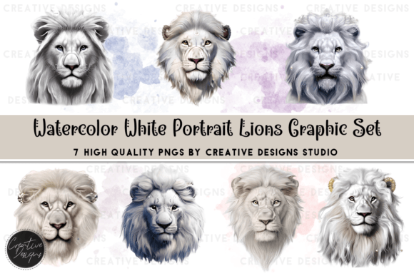 Download Watercolor Luxurious Lion Portrait - Luxurious Collection