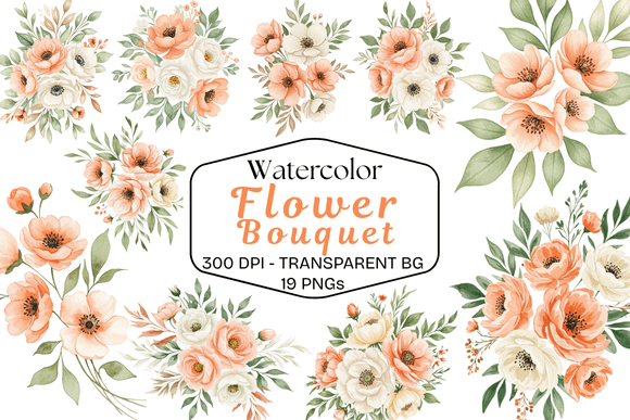 Download Watercolor Flower Bouquet PNG - Bouquet Collection