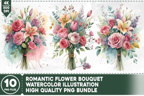 Download Romantic Flower Bouquet PNG Bundle - Bouquet Collection