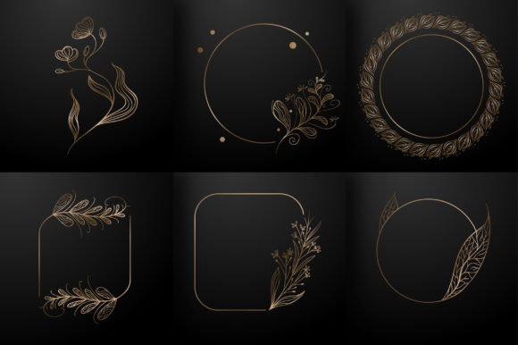 Download Gold Floral Luxurious Icon Illustration - Luxurious Collection