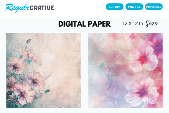 Download Soft Pastel Floral Digital Paper - Premium Resources
