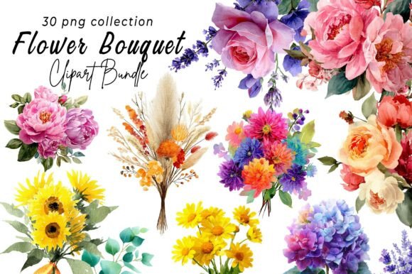 Download Watercolor Flower Bouquet, Floral Png - Bouquet Collection