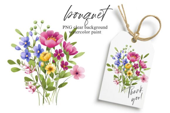 Download Digital Flowers Clipart Bouquet, PNG. - Bouquet Collection