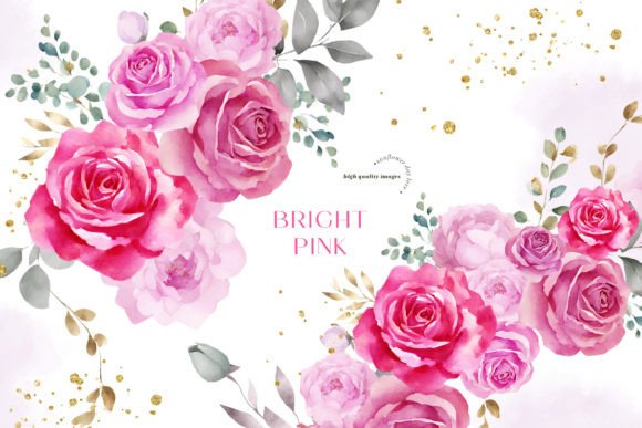 Download Elegant Bright Pink Flowers Clipart - Pink flowers Collection