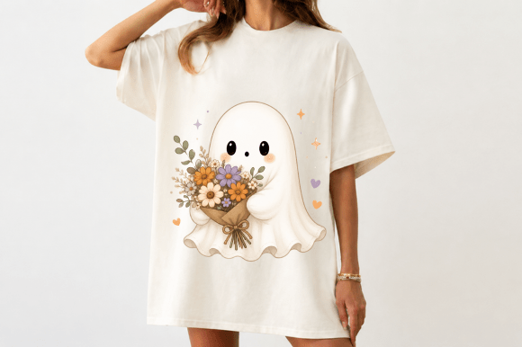 Download Cute Ghost Flower Bouquet PNG - Bouquet Collection