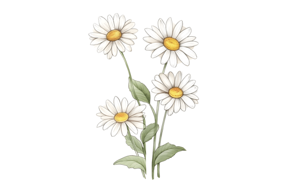 Download Watercolor Daisy Bouquet Sublimation - Bouquet Collection