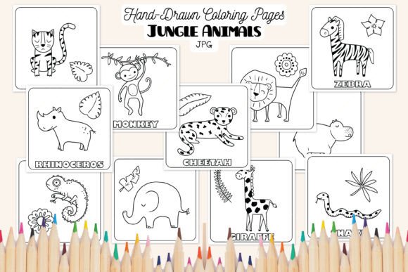 Download Jungle Animals Printable Coloring Pages - Jungle Collection
